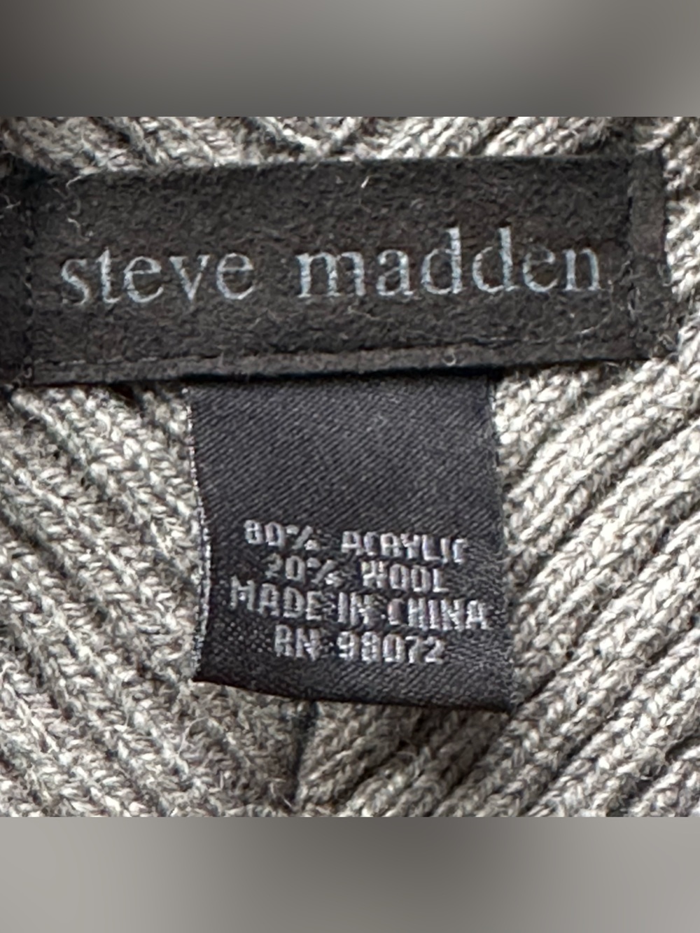 Steve Madden Wrap Poncho One Size Reindeer Fair Isle Knit Fringe Wool Blend - Picture 7 of 8